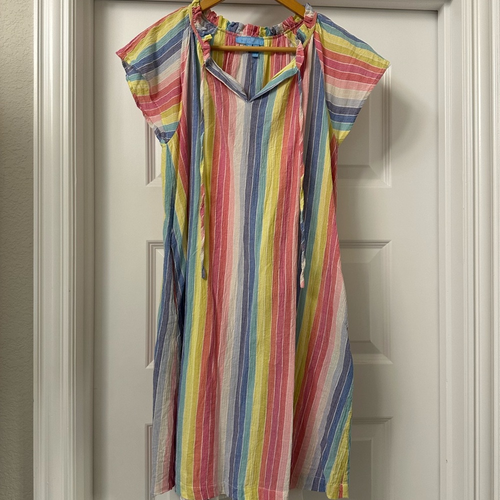 Draper James Colorful Striped Casual Dress